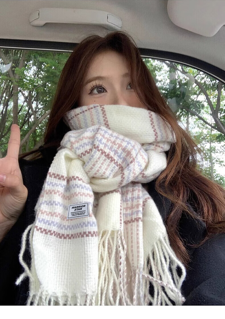 Warrior Women's Scarf Autumn Winter 2025 New Versatile Silk Scarf Student Warm Neck Warmer Birthday Gift Shawl Korean Style 1