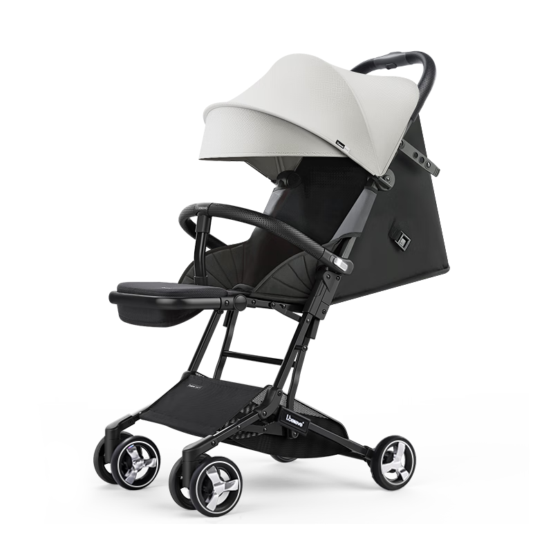 Aibeili Baby Stroller Ultra-Light MINI Pocket Stroller Convertible Sit and Recline Small Model 8S Pro Maya Gray