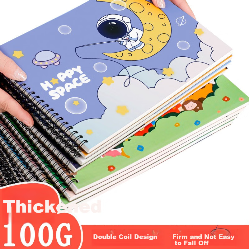 Diyu Children's Drawing Book, Blank A4 Kindergarten Sketchbook, Thick Paper for Primary School Students' Art Drawing, 4 Books