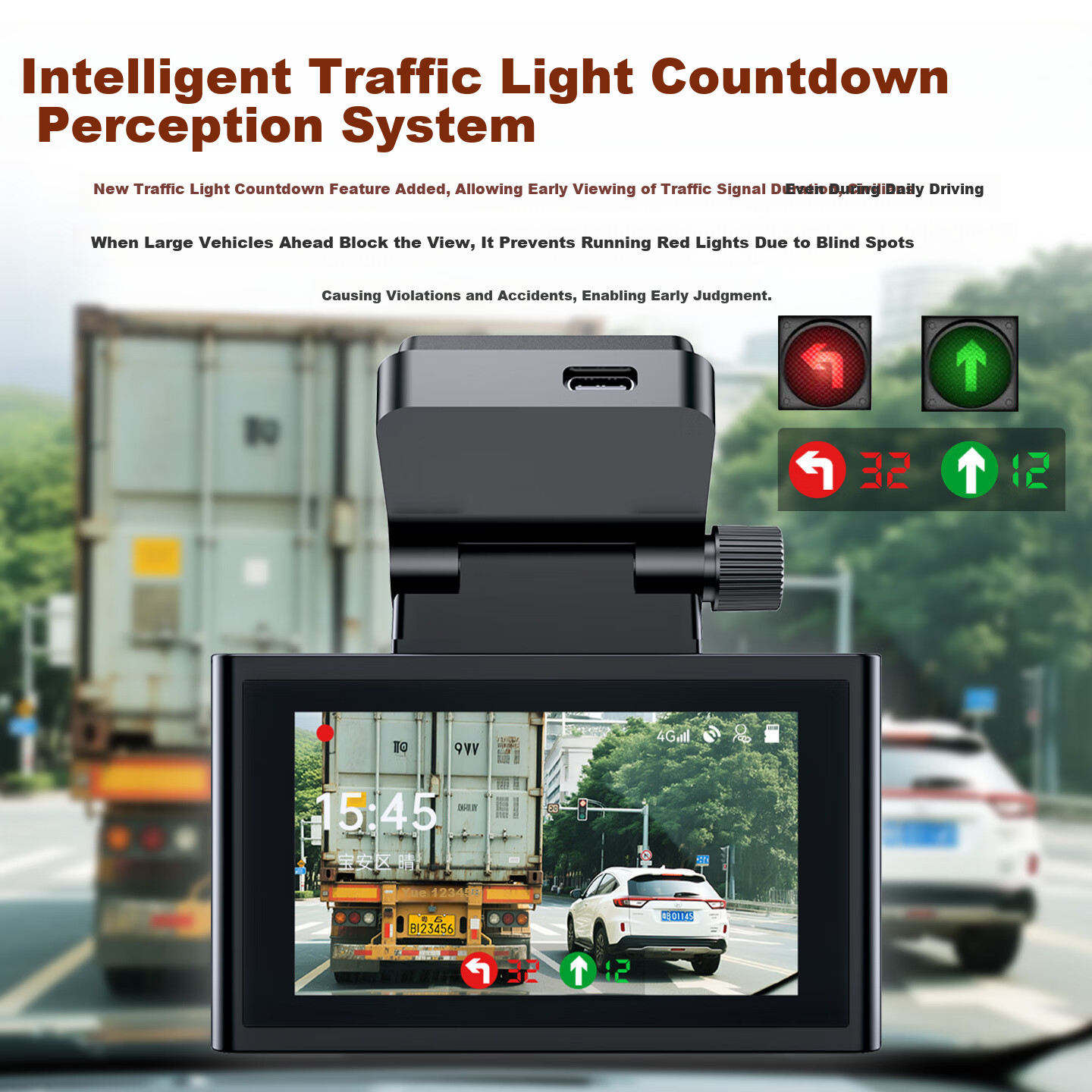 Weilute 4G Dash Cam, 4K High Definition, 24-Hour Parking Monitoring, Remote Control Via Beidou Positioning, GPS, Mobile Phone APP Connectivity 4