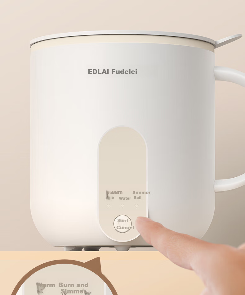 Fudelai Health Pot with Filter, Hot Milk Cup, Mini Automatic Constant Temperature for One Person, Office Electric Stew And Boiling Water Tea All-In Machine, Breakfast Heating Warm Cup 13