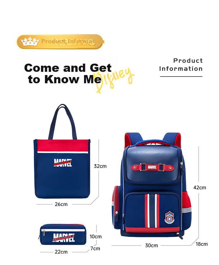 Disney Backpack for Primary School Girls Grades 4-6, Spine-Protecting, Load-Reducing, Multi-Layered, Large Capacity, Breathable, Double Shoulder Bag, Three-Piece Set 22