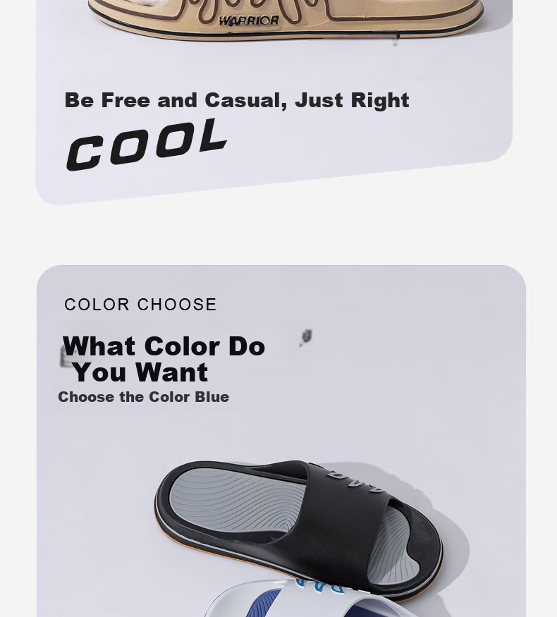 Huili Sports Slippers for Men, Indoor And Outdoor Wear, Non-Slip, Lightweight Sandals, HL39561, White And Black, Size 44-45 5