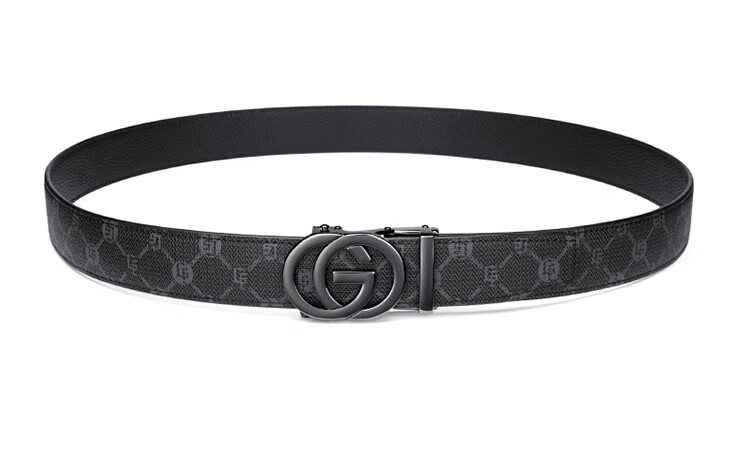 GOLF Top-Grain Leather Belt for Men, Printed Men's Belt with Automatic Buckle, Denim Belt Gift Box Set, Ideal for Father Or Boyfriend Gifts 5