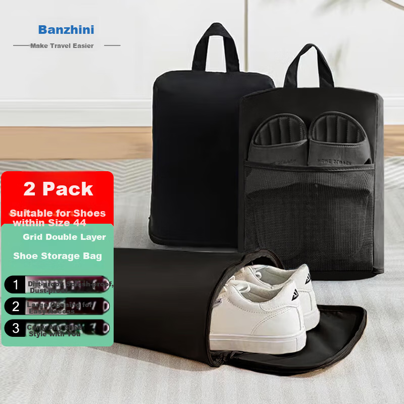 Banzheni Shoe Storage Bag, Portable Large Suitcase, Sneaker Storage Bag, Travel Dust-Proof Organizer, Essential Item