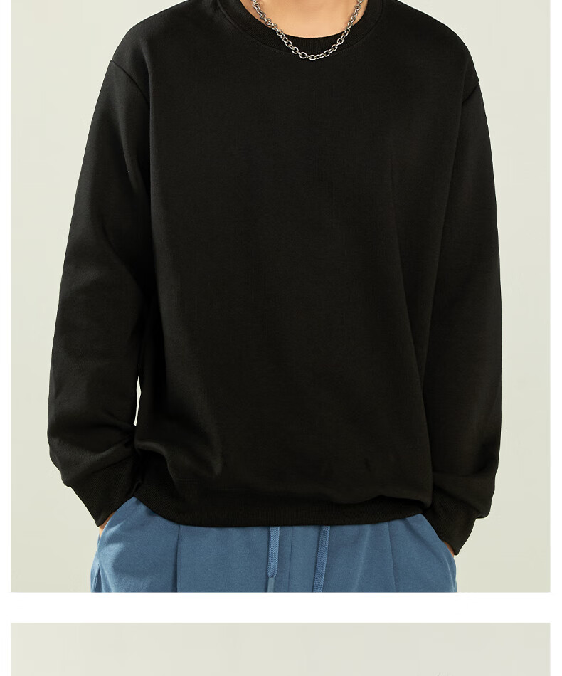 GENIOLAMODE Men's Fleece Lined Sweatshirt Winter Fleece Crewneck Casual Youth Gray 2XL 10