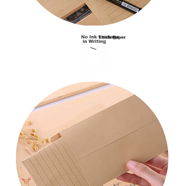 Shiluode Envelope And Letter Set, Birthday Gift, Vintage Fresh Love Letter Stationery, Simple Artistic 10 Envelopes And 10 Sheets of Paper 6