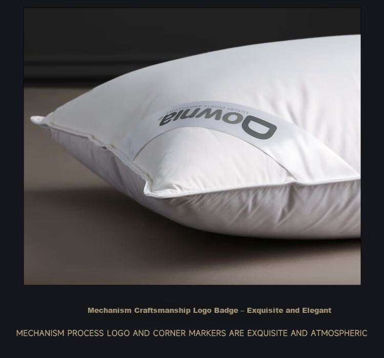 Downia Pillow, Five-Star Hotel down Pillow, Side Sleeping Cervical Pillow, 90% White Goose down Composite Pillow, 74*48CM 9