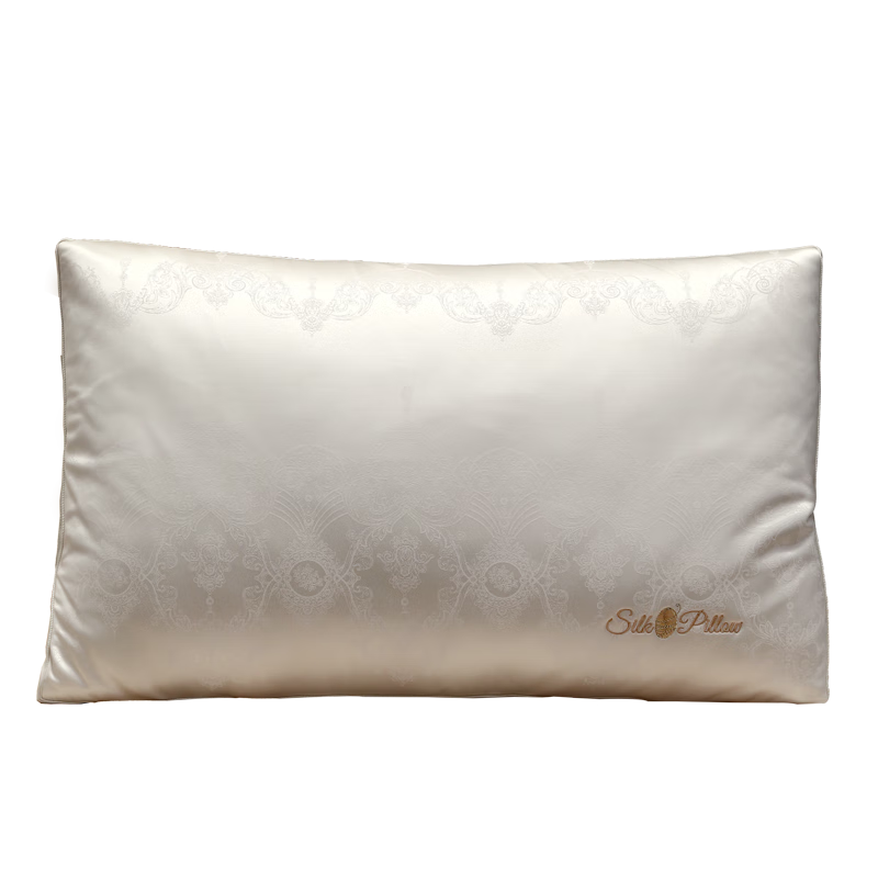 Mercury Home Textiles Silk Pillow A-Class Antibacterial Neck Support Pillow Core Machine Washable Soft Pillow for Home Use Adult Single 48×74cm
