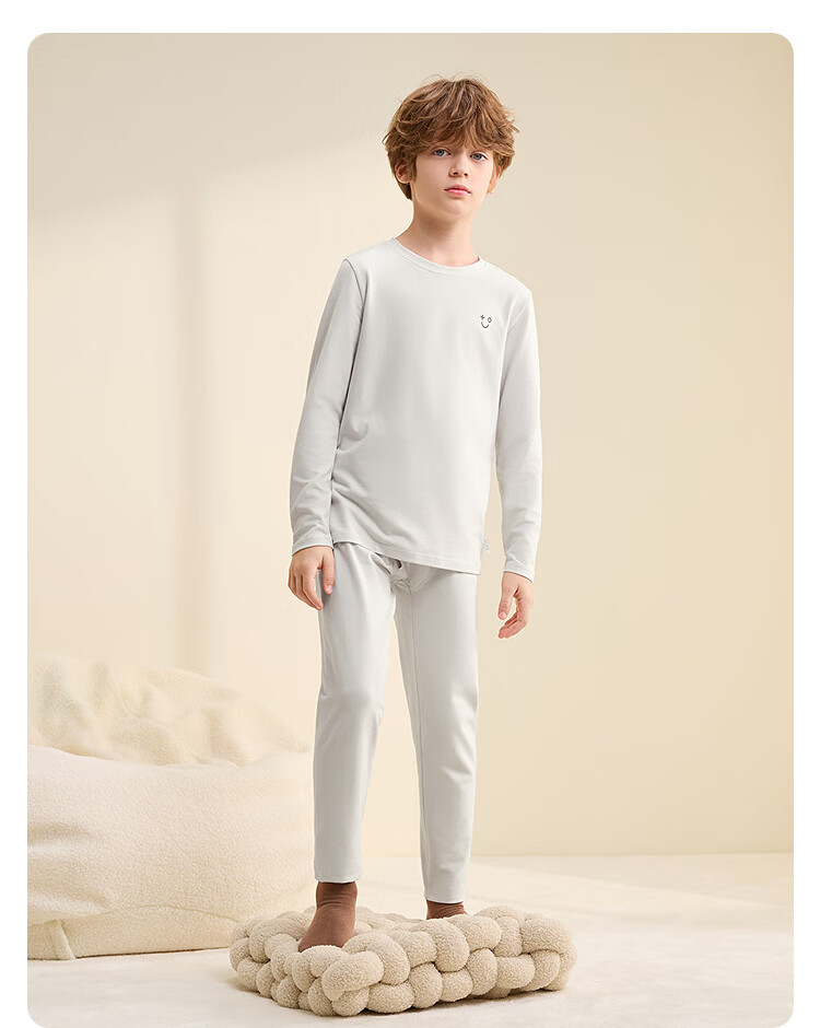 Balabala Boys' Underwear Set Children's Two-Piece New 2025 Autumn Winter Soft Skin-Friendly Girls' Thermal Top and Bottom 21