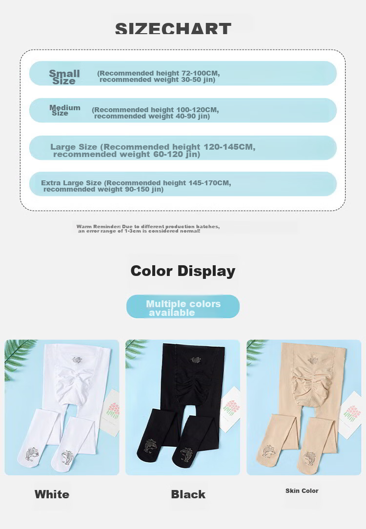 Bingxuemumian Children's Dance Socks for Girls, Plus Size, Spring And Summer Thin White Elastic Leggings, White 2 2