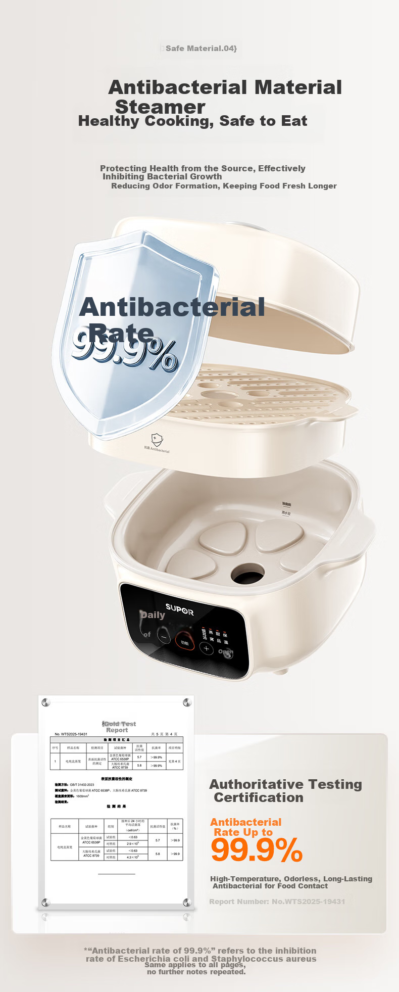 SUPOR Electric Stew Pot, Double Boiler Soup Pot, Bird's Nest Stew Pot, Baby Porridge Cooker, Electric Stew Pot 4.5L for Home Use, Steaming And Stewing, Micro-Pressure Electric Stew Pot DZ25YC891 4