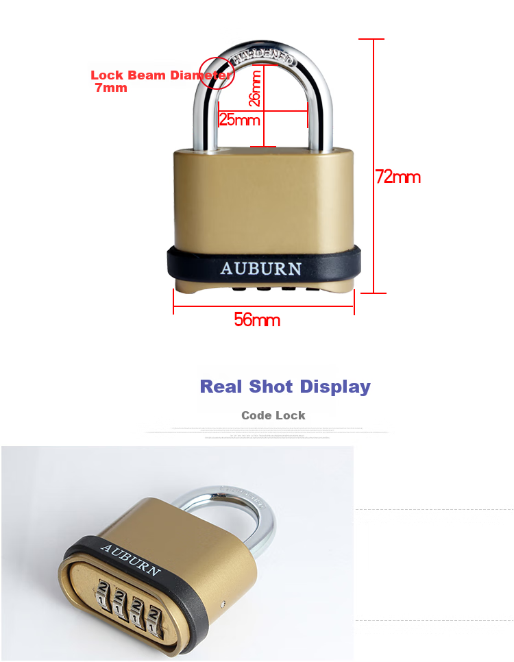 Aoben Password Padlock 7612, Cargo Door Lock, Anti-Theft Lock, Indoor And Outdoor Door Lock 7