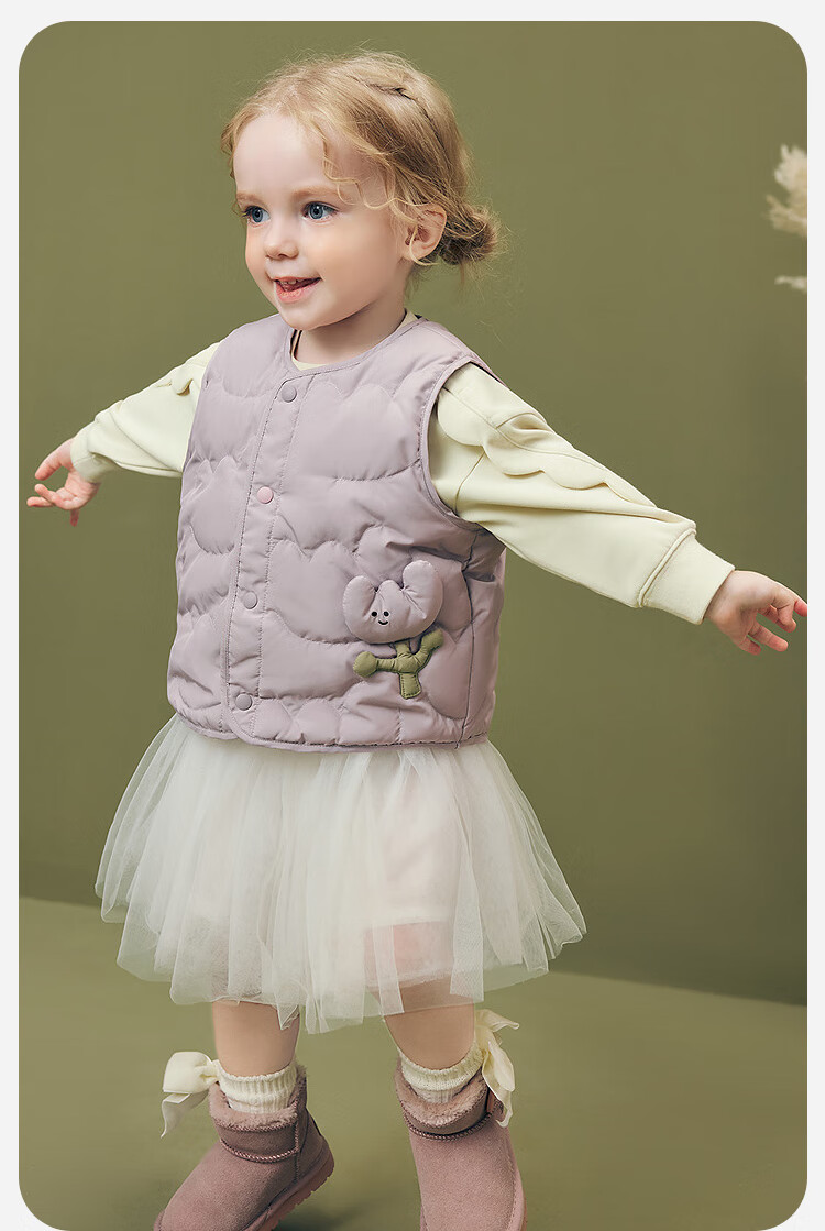 Minibala Kids Unisex Baby Down Vest Waterproof Skin-Friendly Comfortable Warm Winter Jacket 6