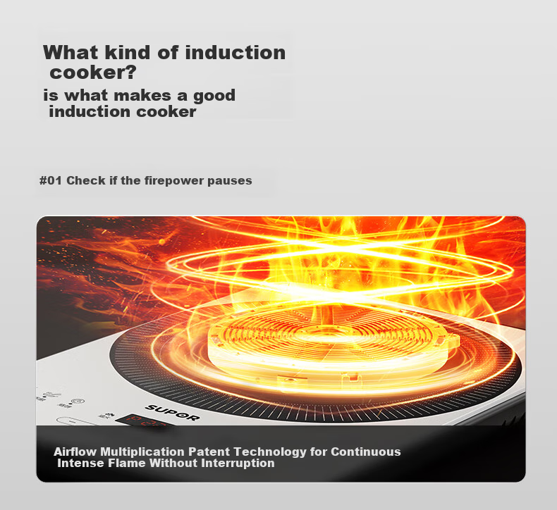 SUPOR Fenghuolun Series Induction Cooker, Household Continuous High Heat Electric Ceramic Stove, Even Heating Electromagnetic Cooker, Battery Stove, Electric Stove All-In Colorful Microcrystalline Panel Electric Stove C22-IA867D 9