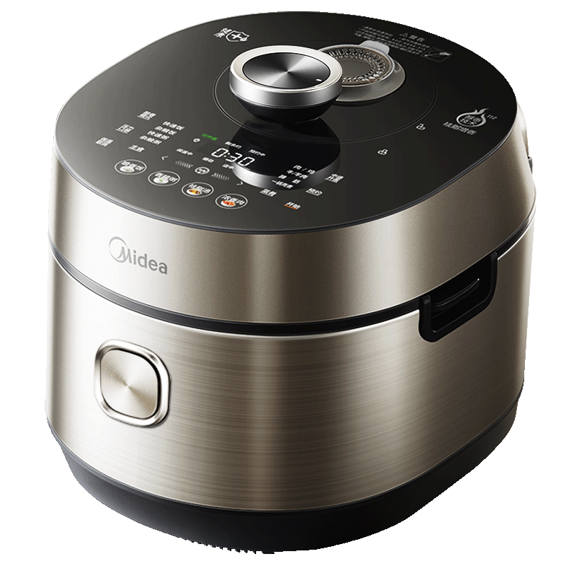 Midea Low-Fat Rich Flavor High-Pressure Cooker, 112KPa Multi-Function All-In Electric Pressure Cooker, 5L Automatic Air Release, 2200W Intense Heat IH Intelligent Reservation, Non-Coated Rice Cooker MY-S5892NF