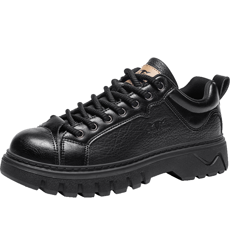 G.N.Shi Jia Men's Boots 2025 Autumn Winter New Low-top Martin Boots Outdoor Thick-soled Casual Leather Shoes Trendy Versatile Men's Shoes