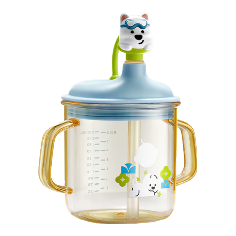 Babycare Children's Milk Cup 1-3 Years 6 Years Baby Feeding Bottle PPSU Direct Drinking Straw Water Cup Full Cup 330ml