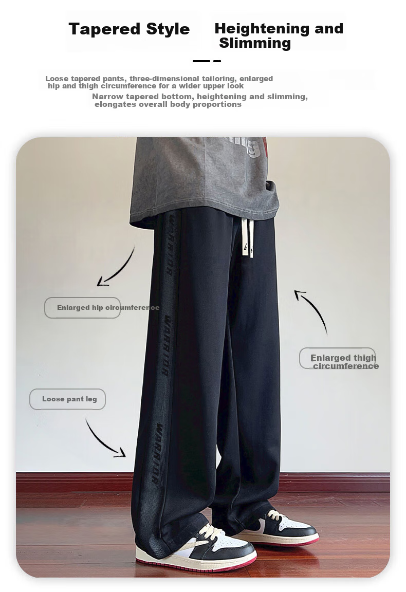 Warrior Pants for Men, Autumn Straight-Leg Casual Trousers, Draping Wide-Leg Pants, Versatile Sports Pants for Me 2