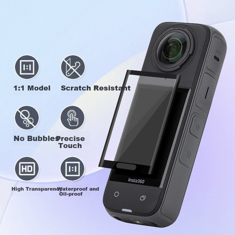 Shilifan X4 Screen Protector for Insta360 X4 AR Camera, Insta360 X4 Camera Film, Panoramic Action Screen Protector, High-Definition Anti-Glare, Single Pack 4