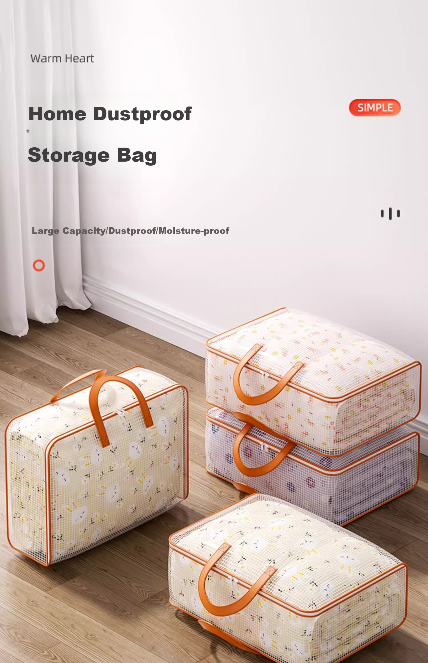 Jiadu Quilt Storage Bag, Large Capacity Organizer Bag for Clothes And Bedding, Moving-Specific Packing Bag, Waterproof And Moisture-Proof 1