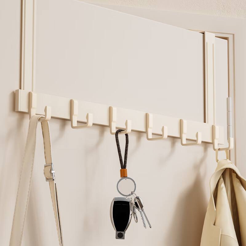 Tiger Mister No-Drill Strong Adhesive Wall-Mounted Clothes Hook Rack for Bedroom Bathroom Storage Organizer