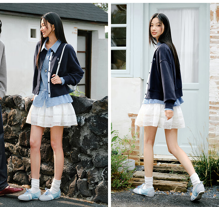 Semir Chen Xiaoyun Women's Spring Short Loose Drop Shoulder College Style Jacket 26 Commuter Jacket 109126108004 20