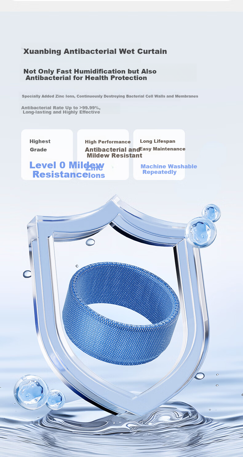 Midea [Xiaolanjing PRO] Price Protection, 618 Non-Water Evaporating Air Humidifier, for Pregnant Women And Infants, Floor-Standing, Bedroom Use, Quiet, Antibacterial, Gift, SZK-1Y80pro HarmonyOS Smart Connectio 6