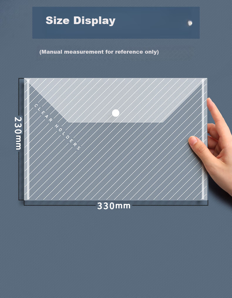 Shuxing 20 A4 Transparent File Folders, Thick Document Bags, Button Closure Bags, Waterproof Plastic Button Bags, Student Exam Paper Storage Pouches, Subject Classification Stationery Bags, Office Supplies 12
