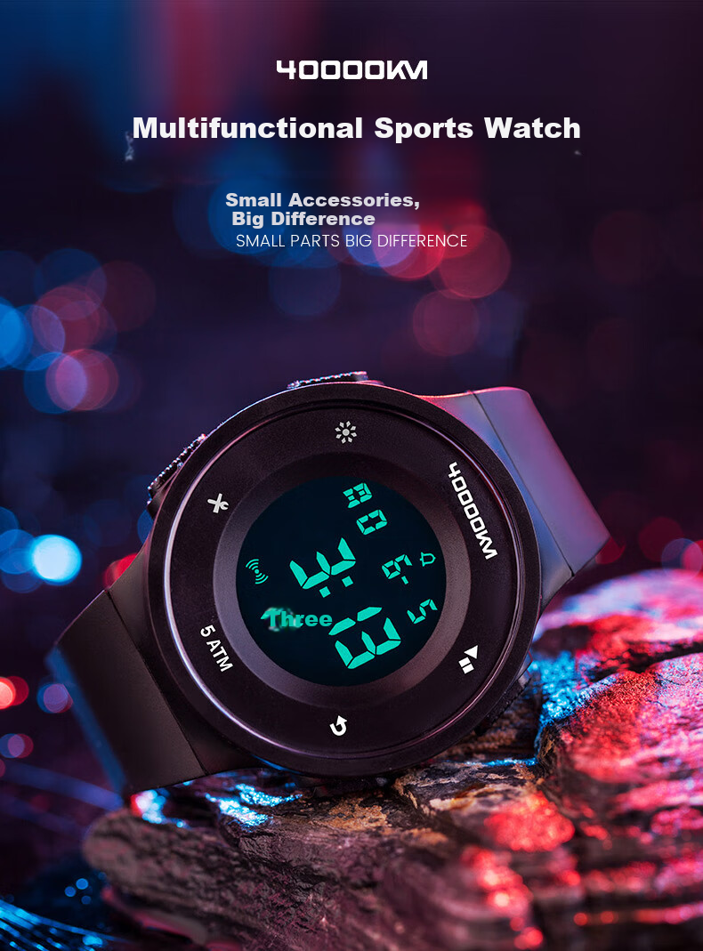 40,000 Kilometers Middle School Student Smart Lightweight Girls Sports Waterproof Vibration Alarm Clock Step Counter Wristband Children's Day Gift 1
