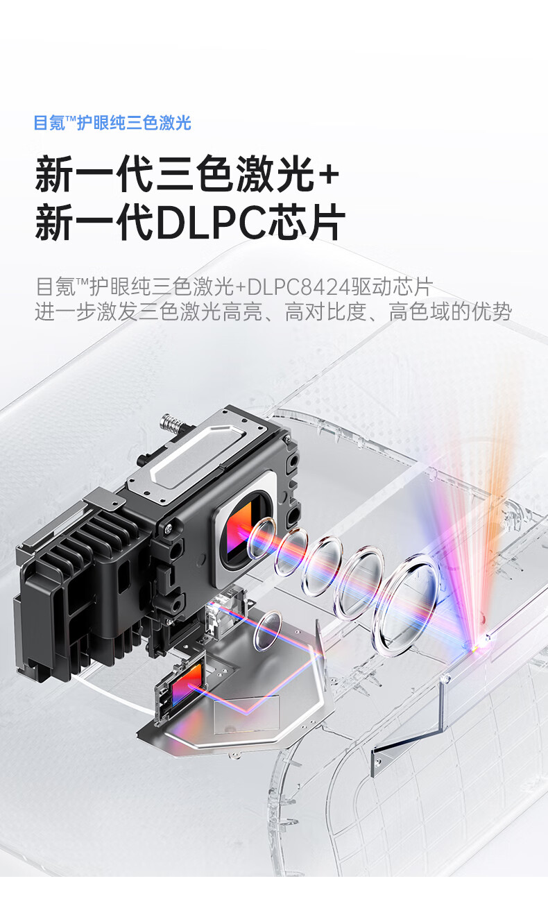 JMGO P5X High Brightness Edition Portable Home Theater Projector DLP 1080P Integrated Hidden PTZ Projector Upgraded 480CVIA National Subsidy 6