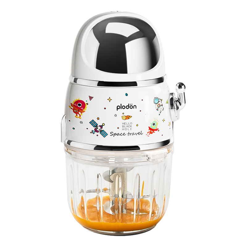 PLODON Baby Food Processor Infant Puree Maker Multi-Speed Dual Cup 316 Stainless Steel Lid All-Steel Shaft 10 Blades