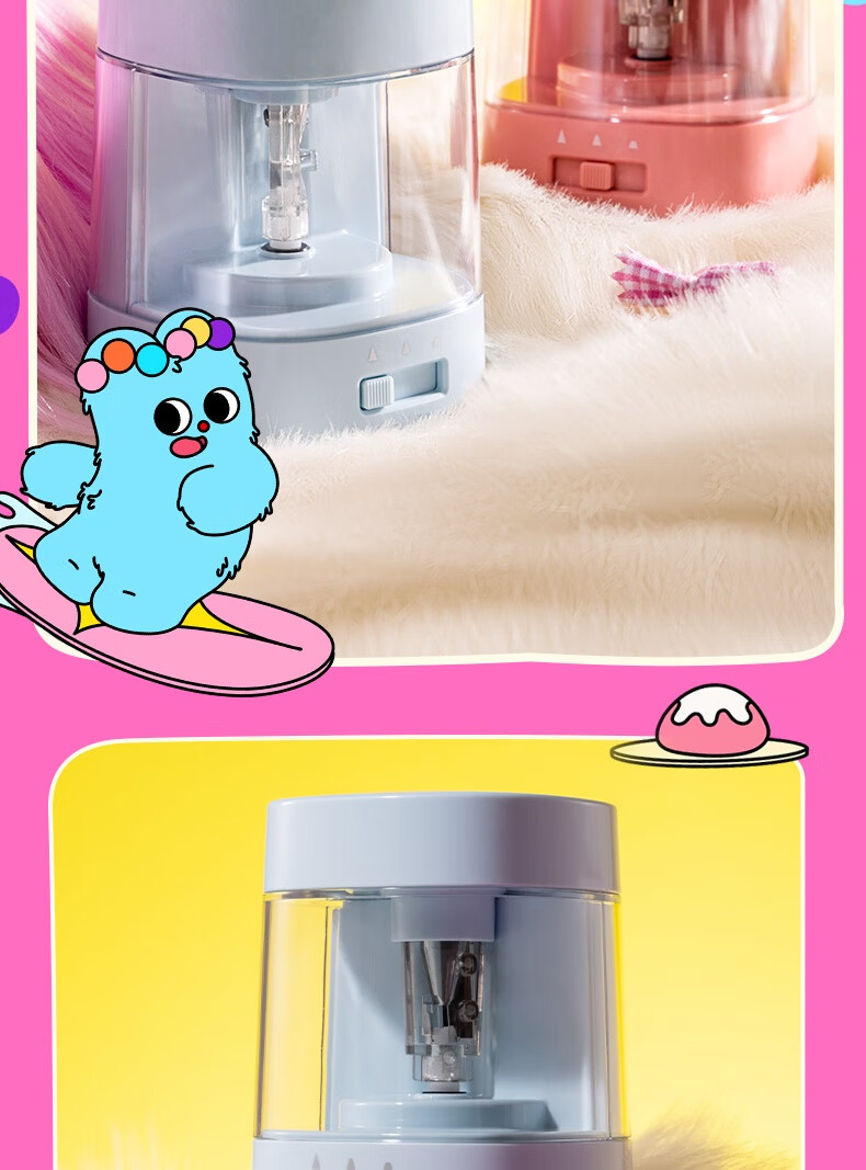 Deli Labor-Saving Electric Pencil Sharpener, Push-Button Semi-Automatic Electric Pencil Sharpener, Pencil Sharpener, Pencil Sharpener, Student Stationery, Exam, Children's Birthday Gift, Graduation Present for Boys And Girls 11