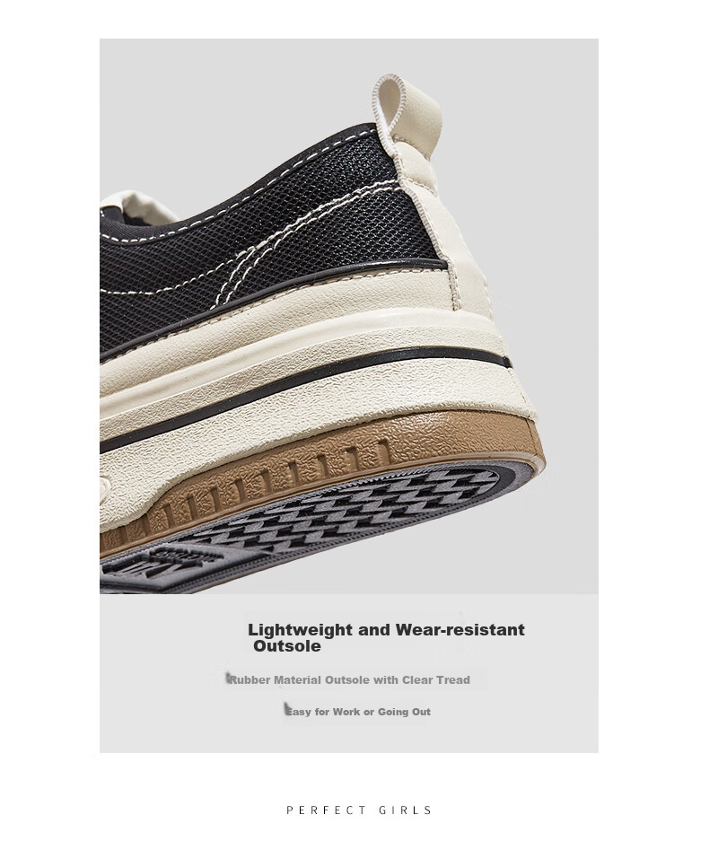 RENBEN Spring And Summer Canvas Shoes for Women, Breathable Mesh Women's Shoes, Thick-Soled Heightening Casual Shoes, Black (Canvas Style), Size 40 8