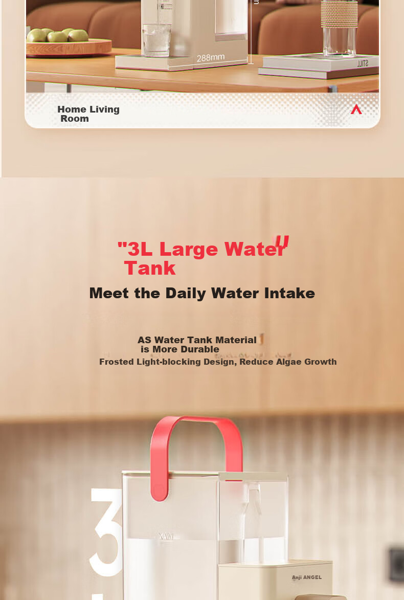 Anjier Instant Hot Water Dispenser, Home Desktop No-Installation All-In Machine, Portable Milk Maker And Direct Drinking Machine, Small Electric Kettle Y3692 8