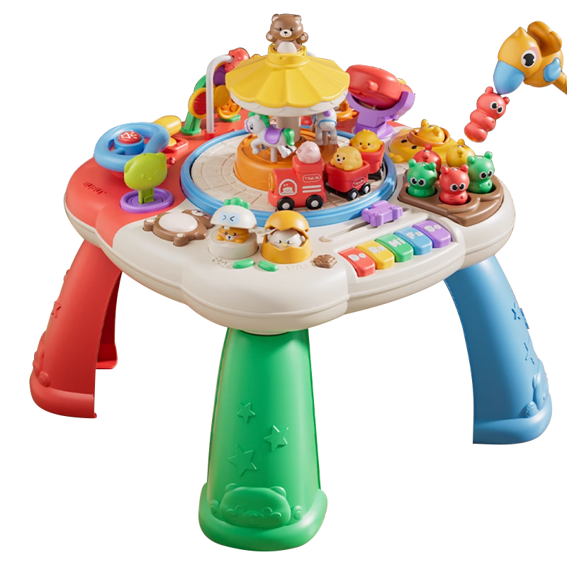 Guangduola Baby Activity Table Multifunctional Infant Toy 1-3 Years Early Education Learning Desk Birthday Gift