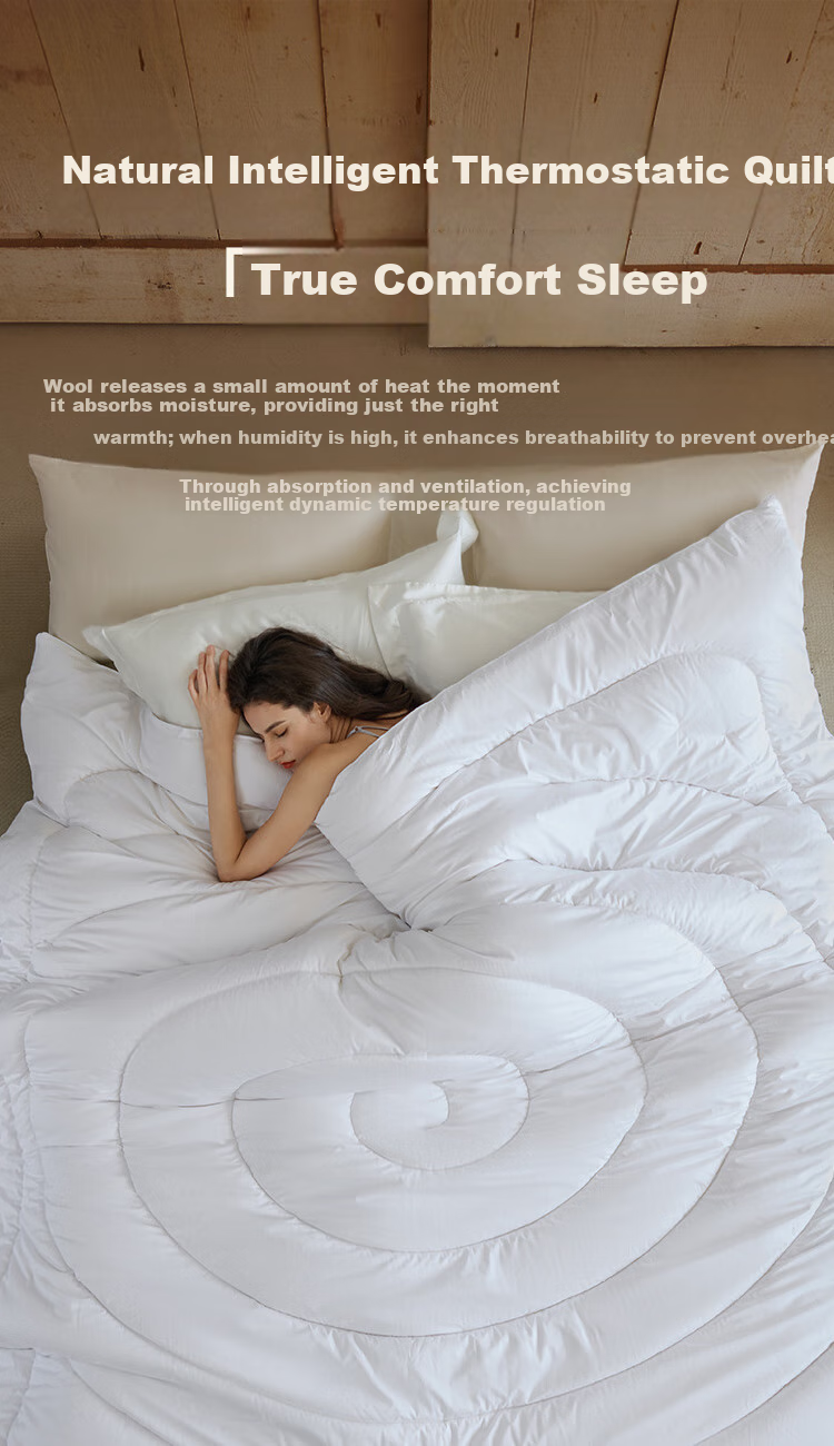 JD Original X MJ Collaboration 100% Australian Wool Deep Sleep Comforter, Gold Label Winter Quilt Duvet - Thick Winter Comforter 2x2.3m 6