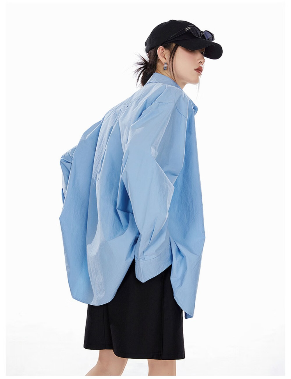 ICH MODE American Vintage White Shirt Women Casual Loose Fit Trendy Blouse Jacket Top Lazy Style White M 12