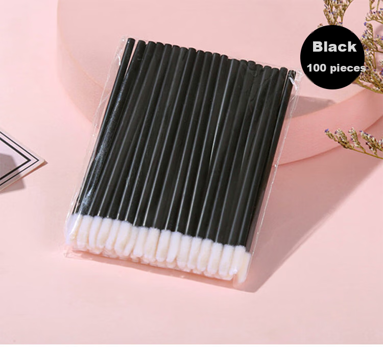 Meifuyu Disposable Lip Brush Sticks, 50 Pieces, Portable Lipstick Brush, Makeup Brush, Blending Lip Glaze, Lip Balm, Lip Mask, Cotton Swabs MF8262 14