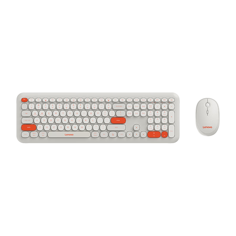 Lenovo Wireless Bluetooth Dual-Mode Keyboard and Mouse Set MK28 Slim Business Office Wireless Keyboard and Mouse Set for Desktop All-in-One Laptop Tablet Gray