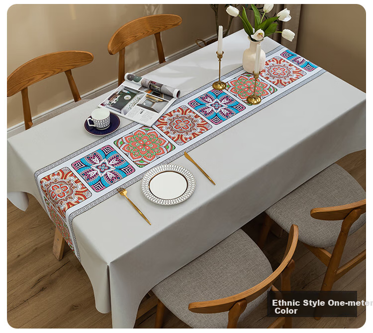 Ali Tablecloth, Table Mat, Waterproof And Oil-Proof, Washable, Heat-Resistant, PVC Tabletop, Rectangular, Green Plaid, 0.9*1.4 9