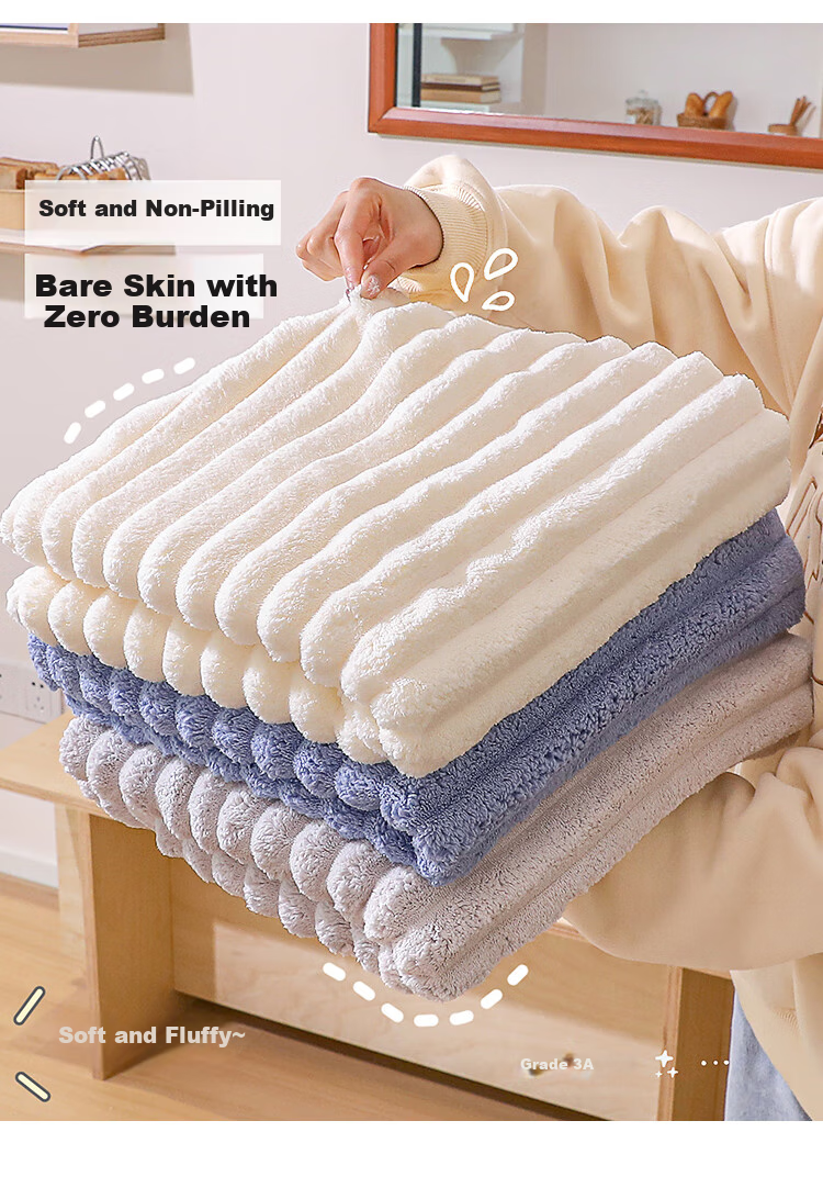 Fanyejia Cute Bath Towel, Thick Coral Fleece, Quick-Drying Absorbent Towel, for Student Dormitory And Home Use, Shower Towel, Low Shedding, Sports 7