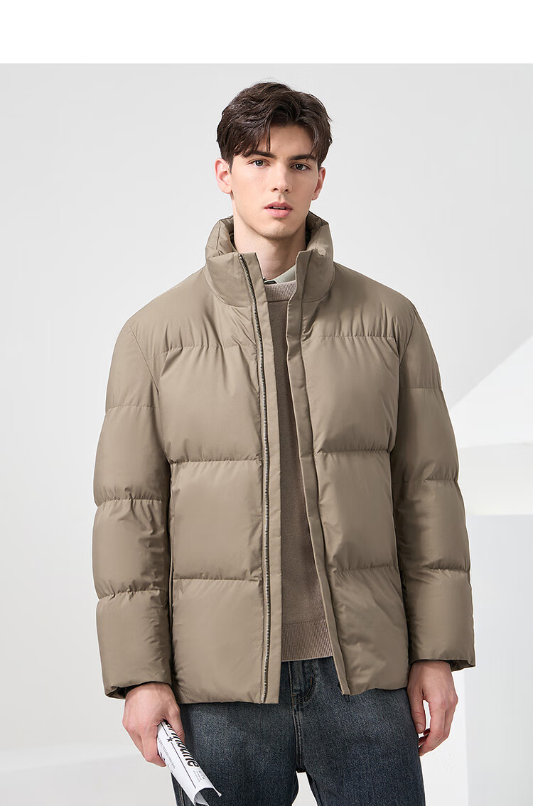 DANCING WOLVES Winter Heavyweight Stand Collar Windproof Warm Thick Men's Cotton Jacket 101 Dark Blue 175 4