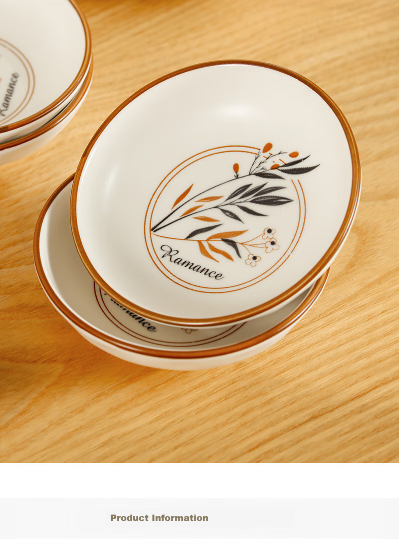 Chuanqi Small Dishes, 4.1 Inches, Set of 4, Small Dipping Plates, Flavor Dishes for Bone Removal And Seasoning, Condiment Plates, French-Style 1