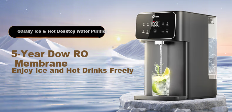 Midea Water Purifier White Moonlight 1000G PRO Under-Sink Kitchen Use 5-Year Long-Lasting RO Reverse Osmosis Anti-Scaling Agent Touch Control Dual Outlet Direct Drinking Water Purifier Upgrade Model 1
