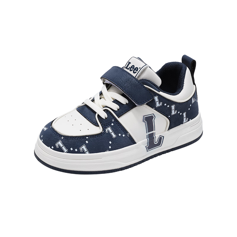 LEE KIDS Children's Shoes, Autumn Casual Sneakers for Boys And Girls, Lightweight Sports Shoes for Older Kids, Beige Blue, Size 34