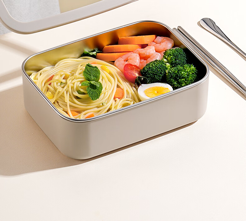 Ymer Stainless Steel Lunch Box Microwaveable Fresh-Keeping Bento Box for Office Workers [Visible Glass Large Double-Compartment] 21