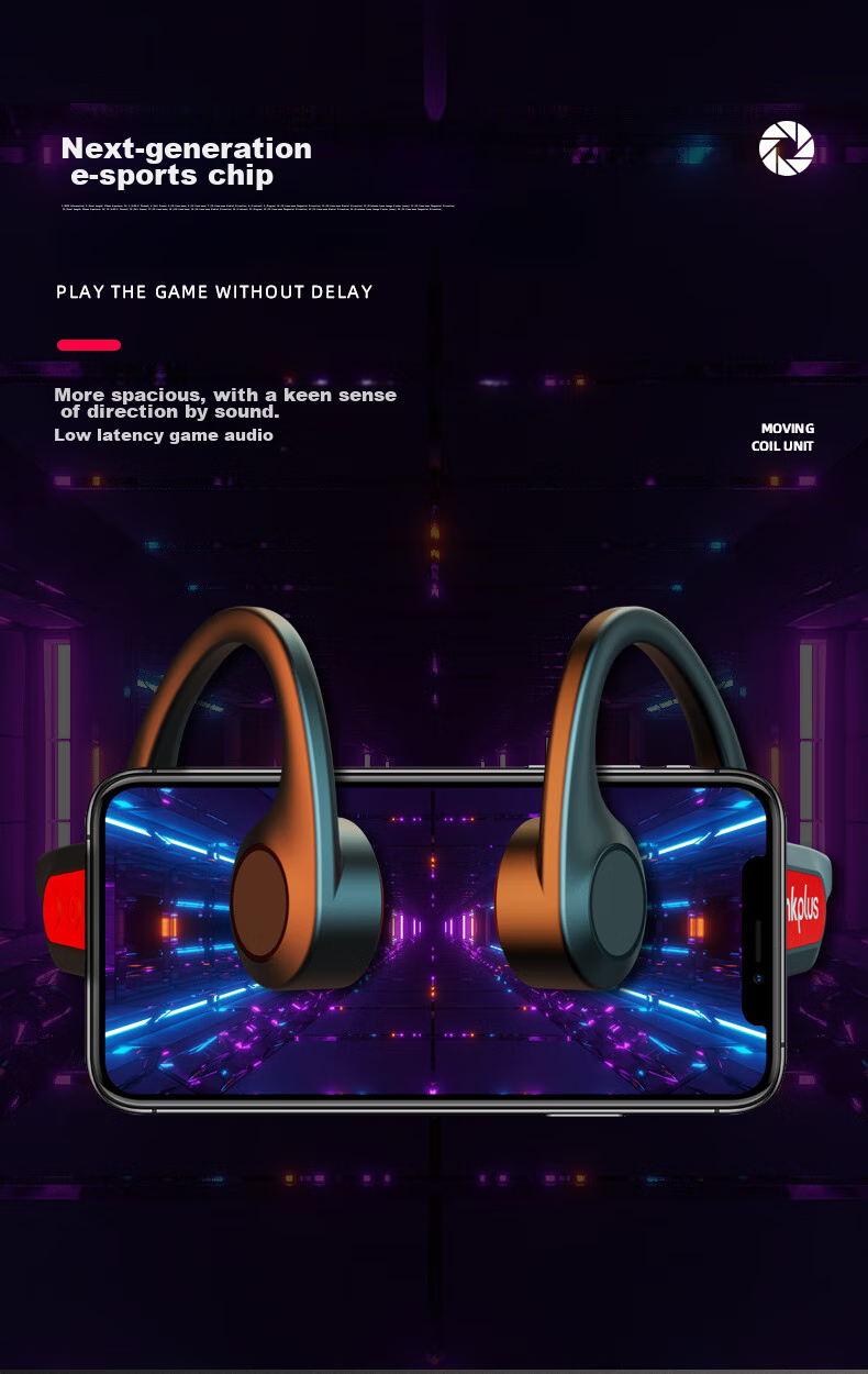 Lenovo X15 PLUS Black New Upgrade Bluetooth Sports Earphones Over-Ear Long Battery Life Lossless Sound 14.2mm Large Driver Noise Cancelling 5