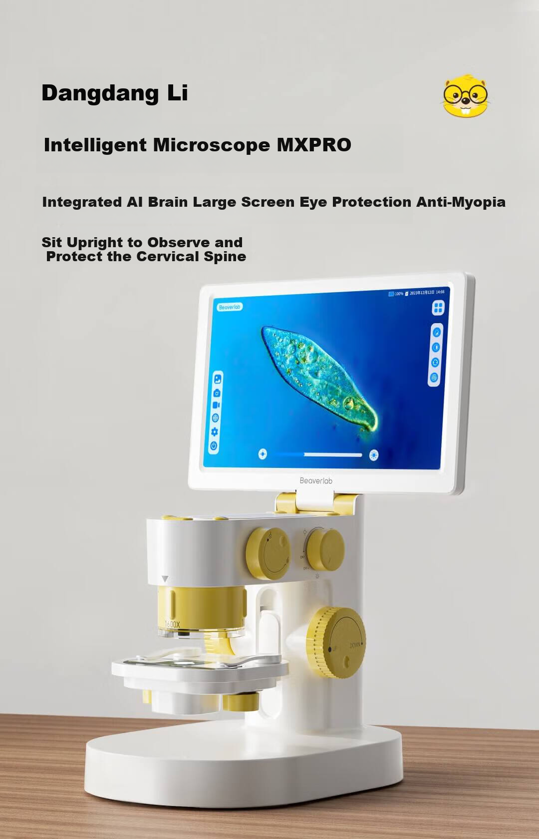 Dangdangli Intelligent Microscope, Professional High-Definition High-Magnification Optical And Electronic Microscope, Scientific Experiment, Birthday Gift for Boys And Girls 1