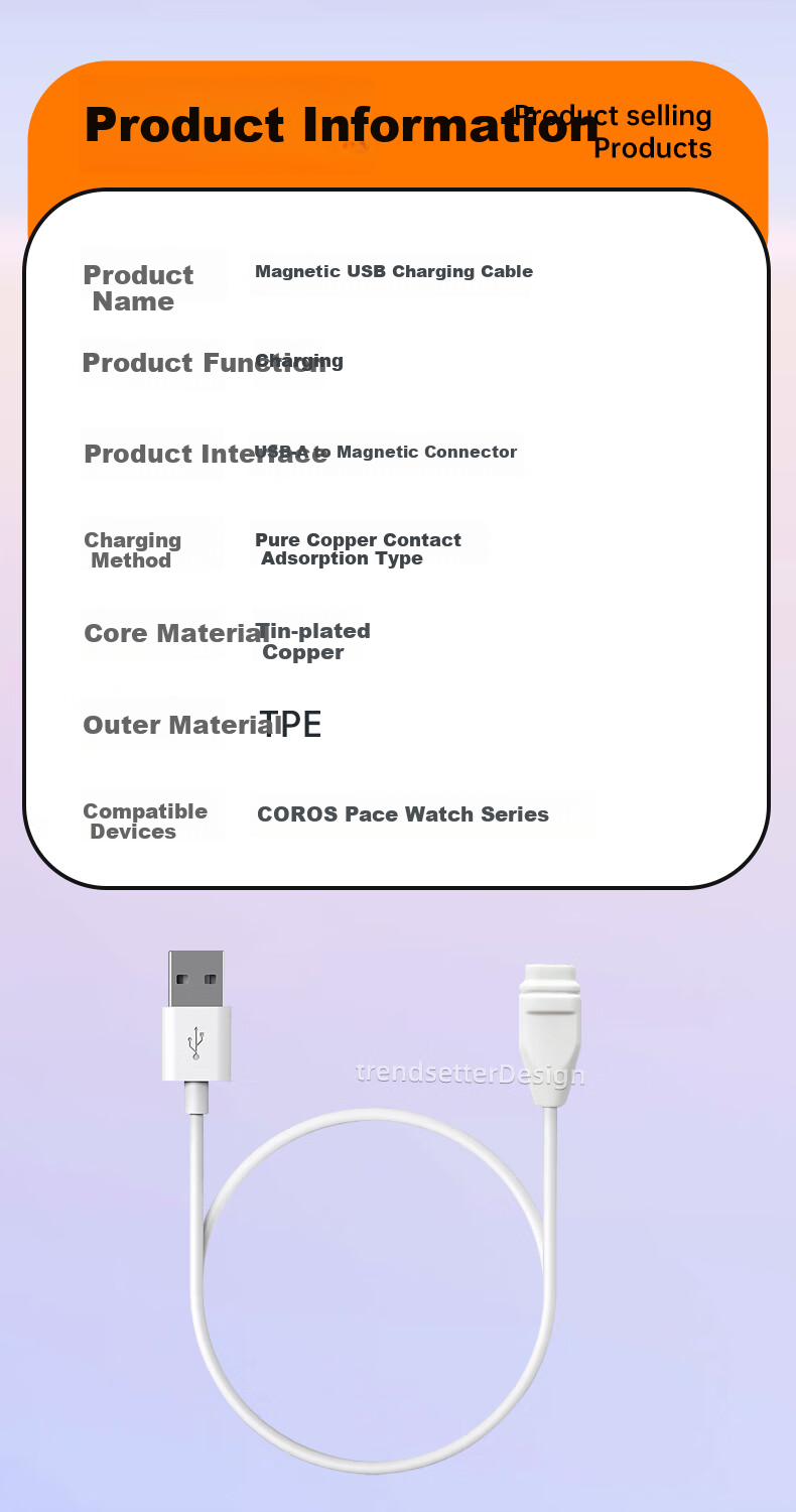 Chaofan High-Speed Magnetic Charging Cable for Watches, Strong Magnetic Fast Charging, Precisely Compatible with Xiaotianc Z9, Essential for Sports And Wireless Charging 1